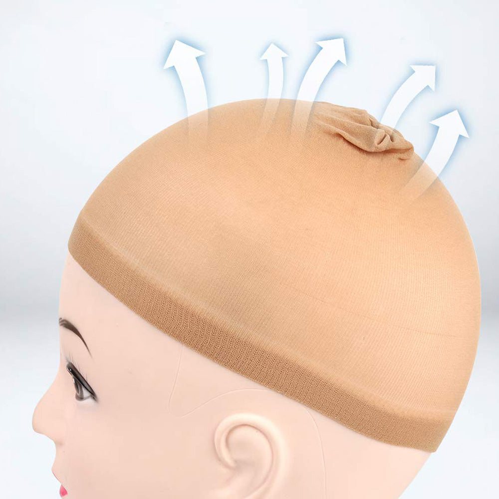 8Pcs Stocking Wig Caps Stretchy Nylon Hair Net for Women Nude