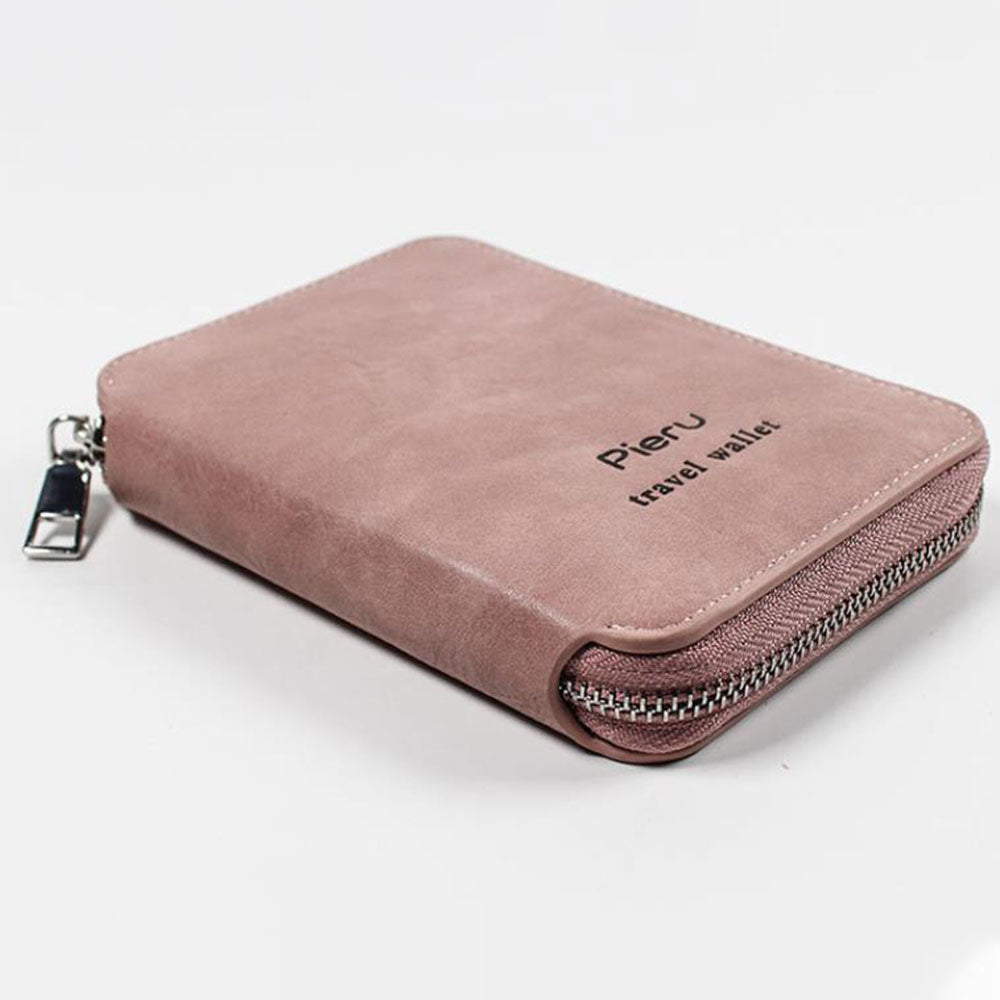 RFID Blocking Passport Wallet PU Leather Travel Passport Card Case Pink