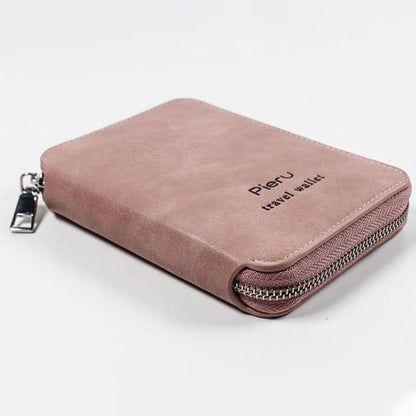 RFID Blocking Passport Wallet PU Leather Travel Passport Card Case Pink