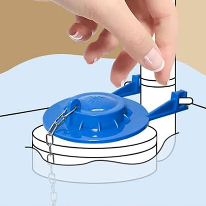 Universal Toilet Flapper Replacement Kit for Toilet Tank Flapper With Stainless Chains and Wrench