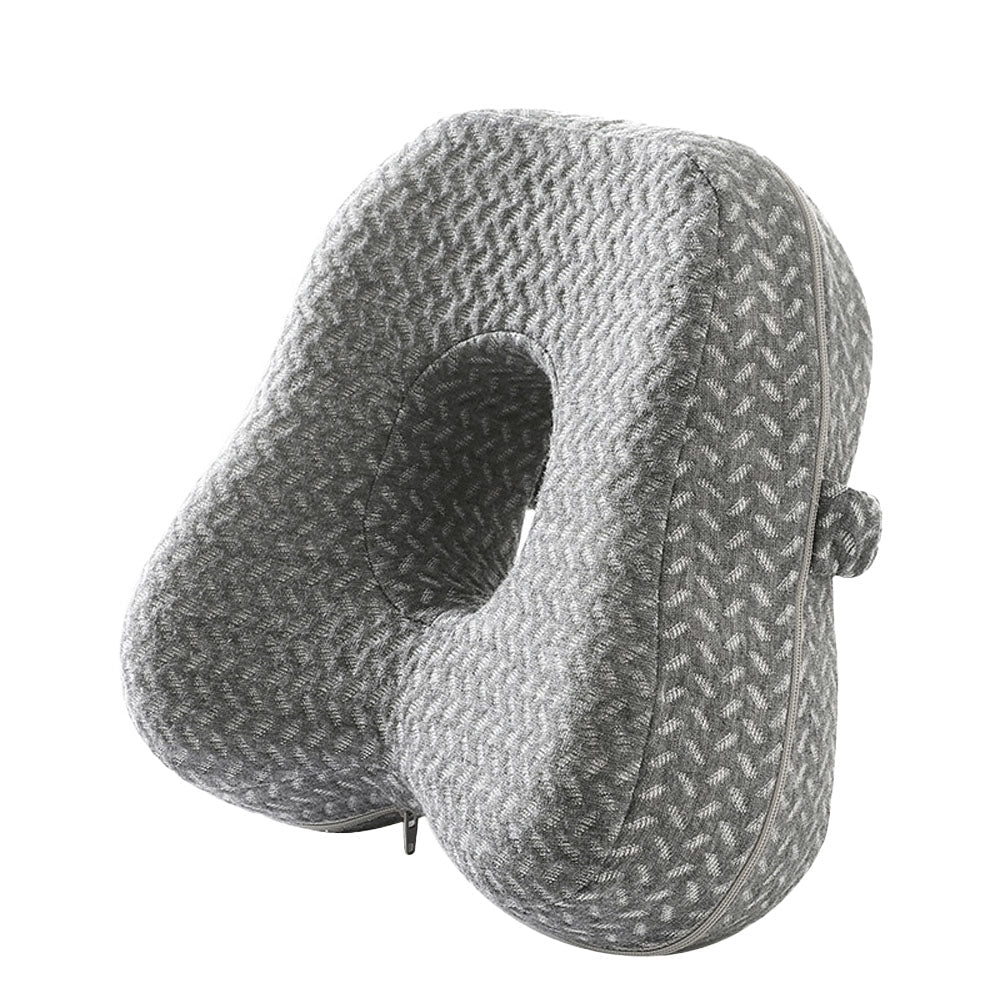 Ergonomic Leg Pillow Memory Foam Knee Pillow for Side Sleepers Grey