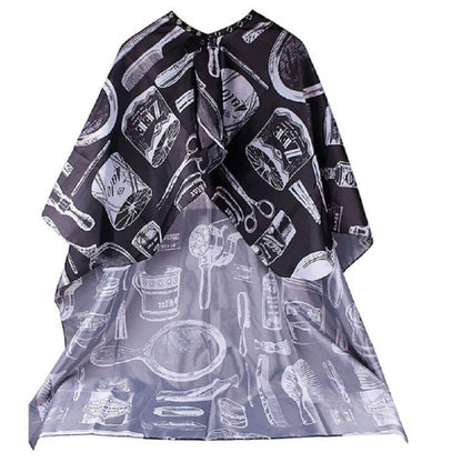 Hair Cutting Cape Set Barber Cape with Neck Duster Brush for Men Women Salon Supplies-Black