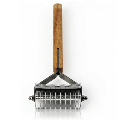 Pet Dematting Comb Double Sided Undercoat Rake for Long Hair Cats Dogs