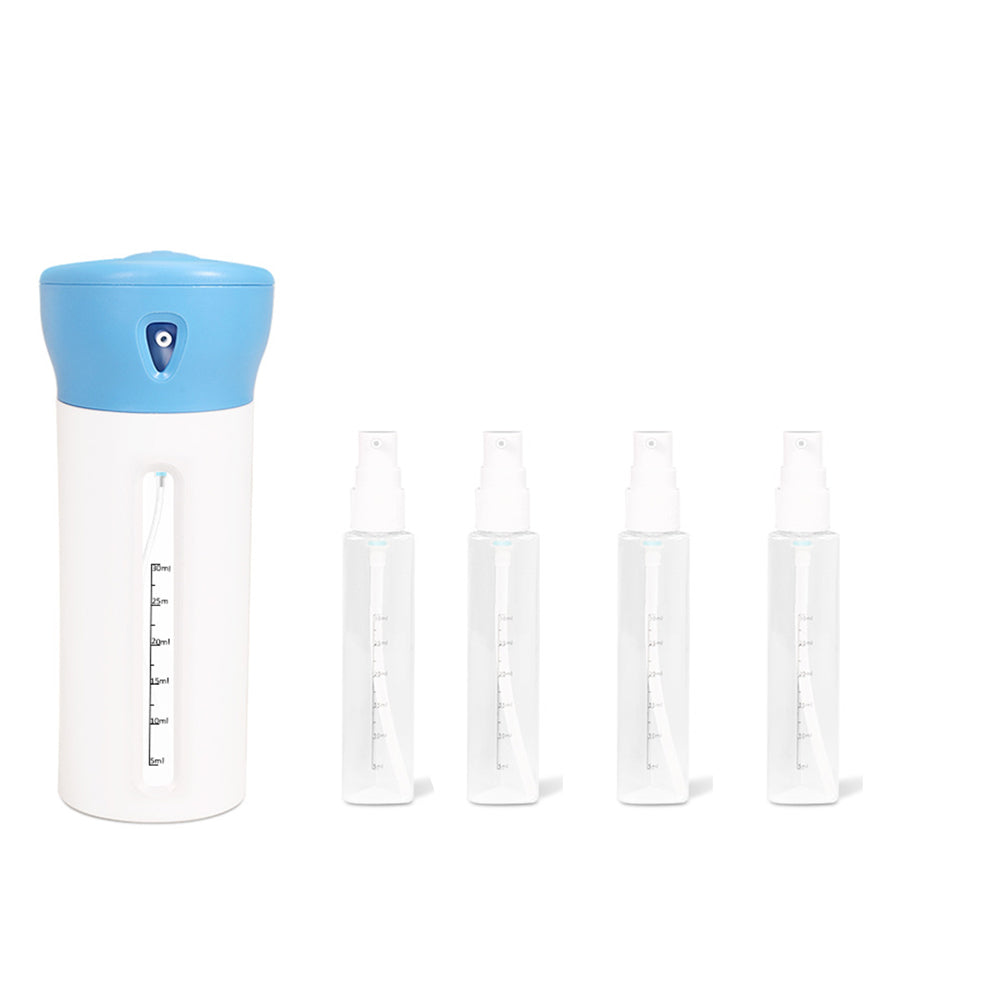 4-in-1 Travel Bottle Set Leak-Proof Container Portable Leakproof Rotatable Bottles -Blue