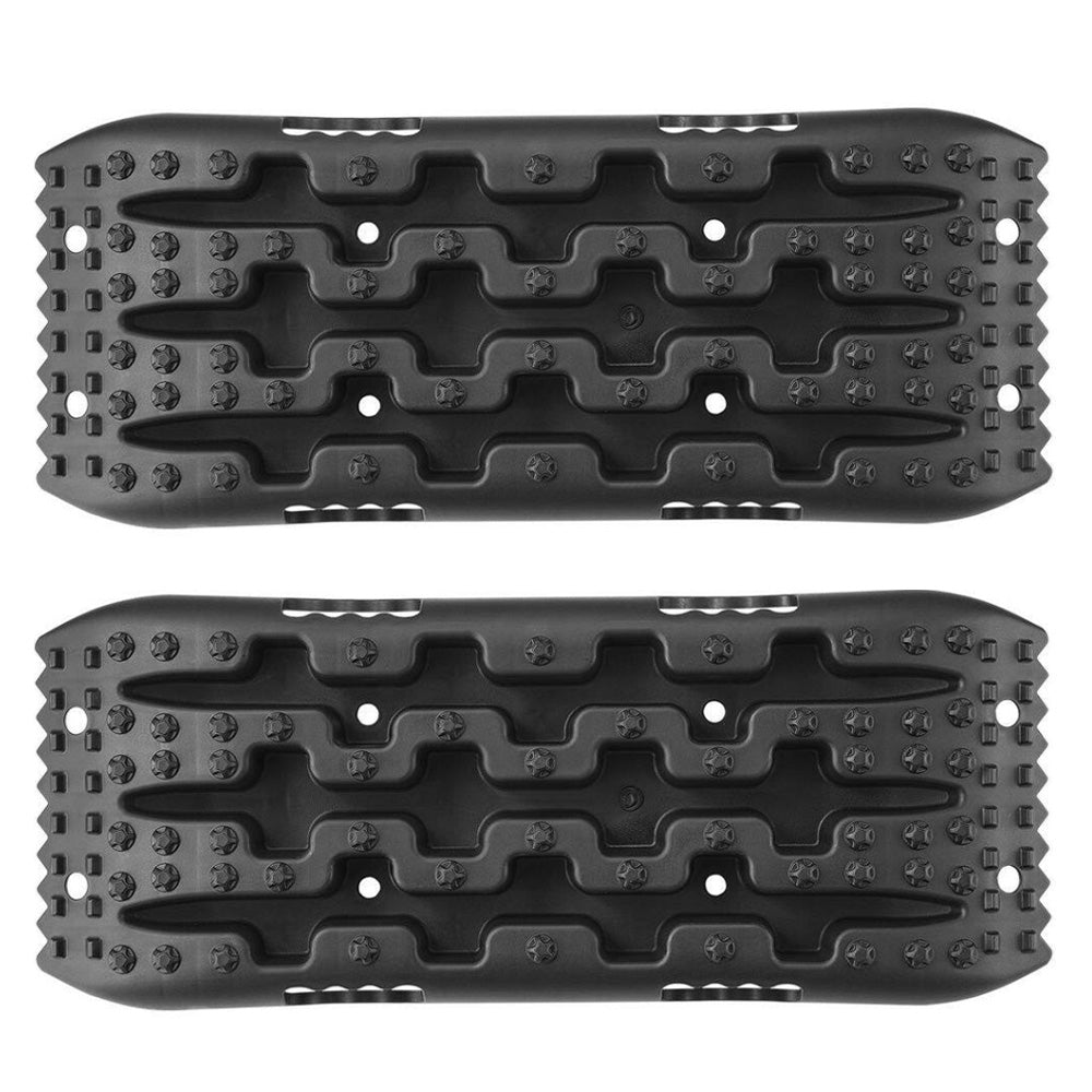 1 Pair Black Vehicle Traction Boards Recovery Tracks for 4WD Mud Snow Sand