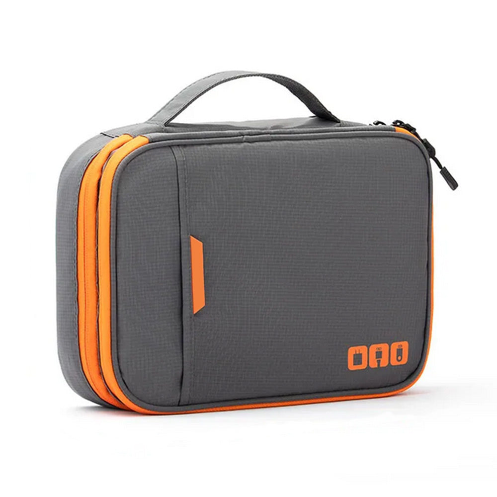 Electronic Organizer Travel Case Cable Organizer Bag For Travel Essentials-Grey
