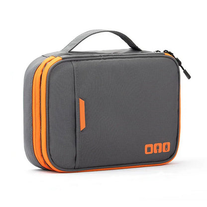 Electronic Organizer Travel Case Cable Organizer Bag For Travel Essentials-Grey