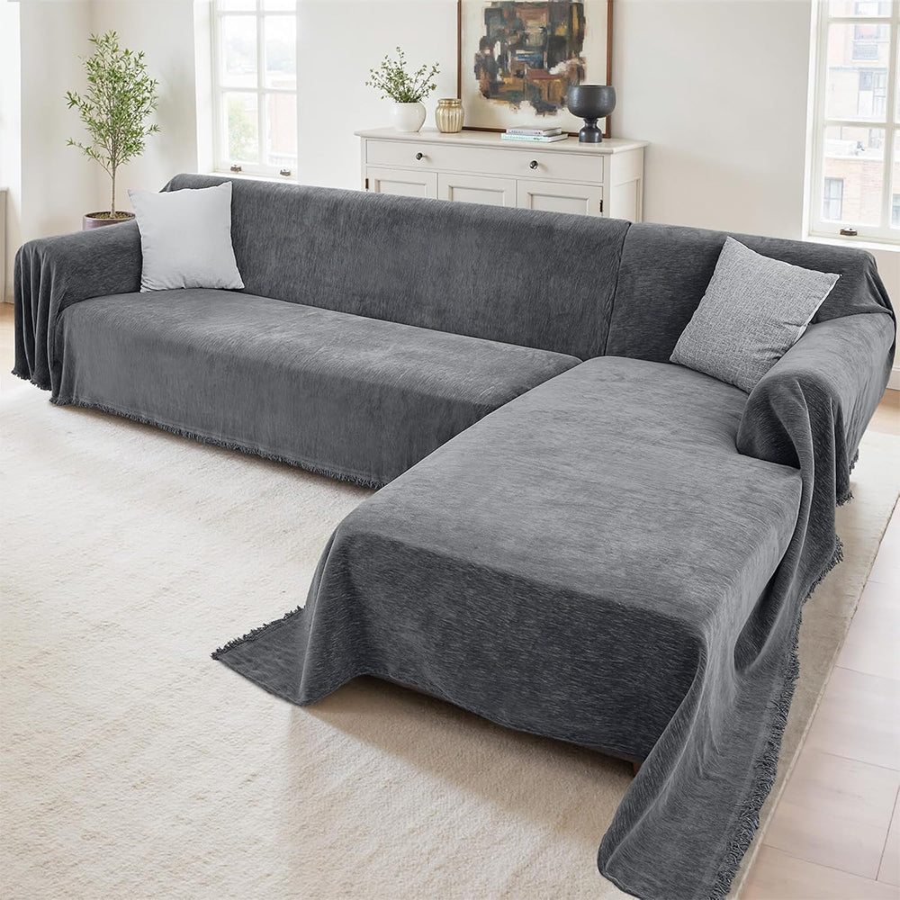 2Pcs Couch Covers for Sectional Sofa