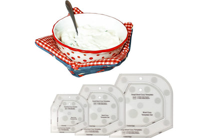 DIY Craft Clear Acrylic Bowl Cozy Template Cutting Ruler Bowl Cozy Pattern Template for Sewing DIY Art Craft