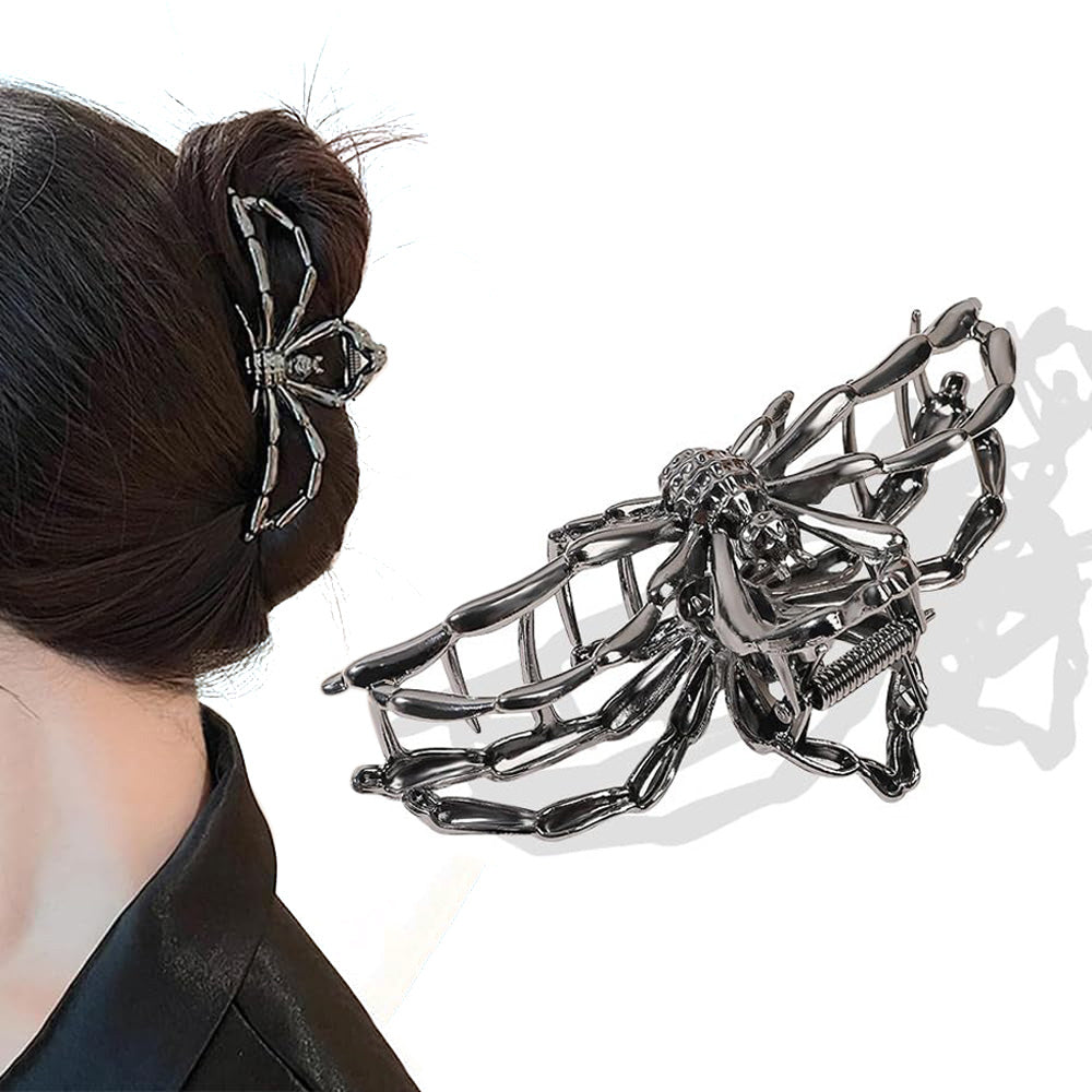 3 Piece Halloween Hair Claws Unique Bat Spider Skull Hair Clips