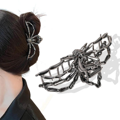 3 Piece Halloween Hair Claws Unique Bat Spider Skull Hair Clips