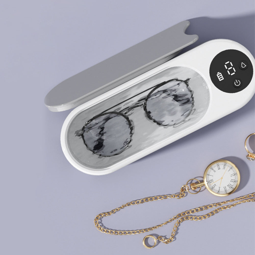 Portable Ultrasonic Cleaner Sonic Wave Tank Cleaning Machine for Glasses Watch Jewellery