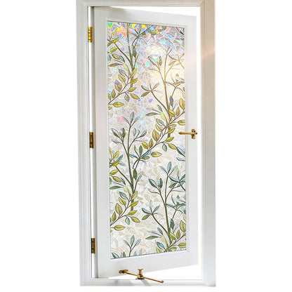 Rainbow Window Privacy Film Stain Glass Window Film For Day Night Privacy Protection