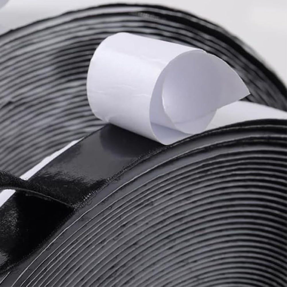 30Ft Hook and Loop Strips with Adhesive 2 Rolls Heavy Duty Hook Loop Tape -Black