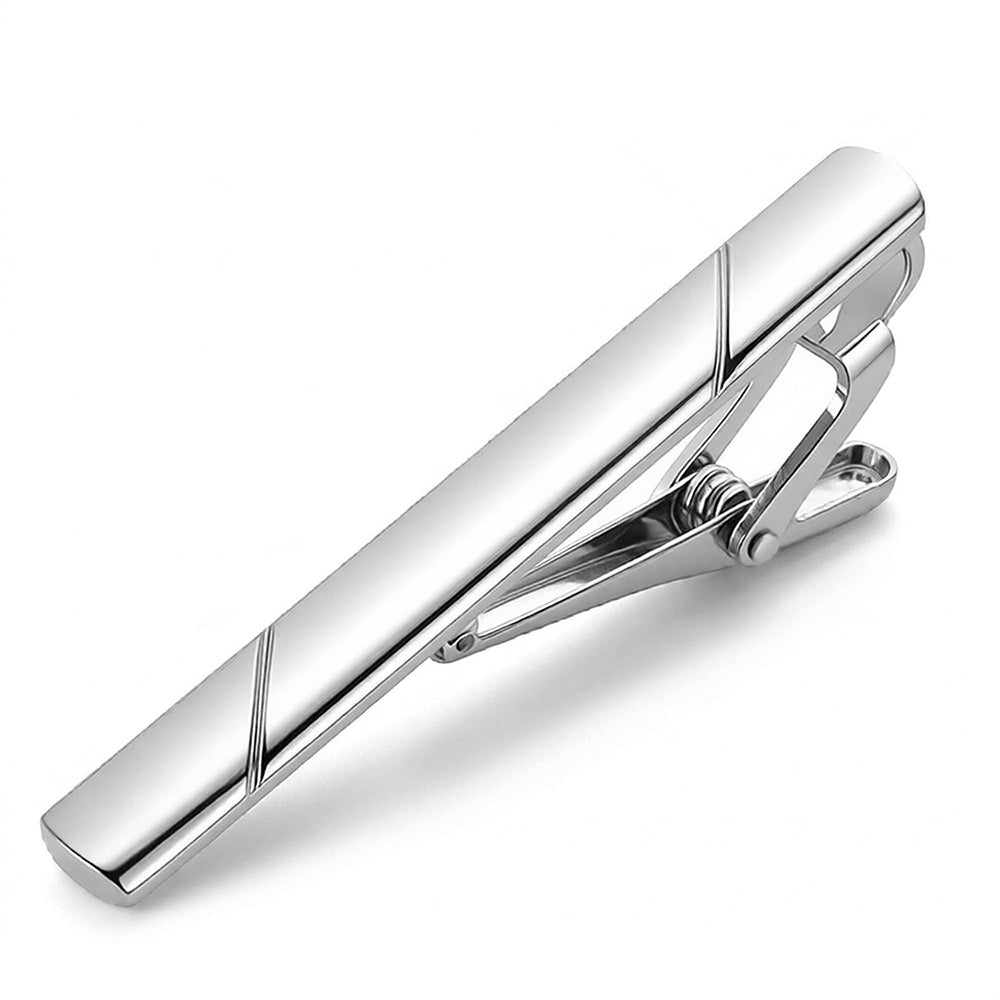 4 Piece Tie Clips for Men Metal Tie Pins with Storage Box