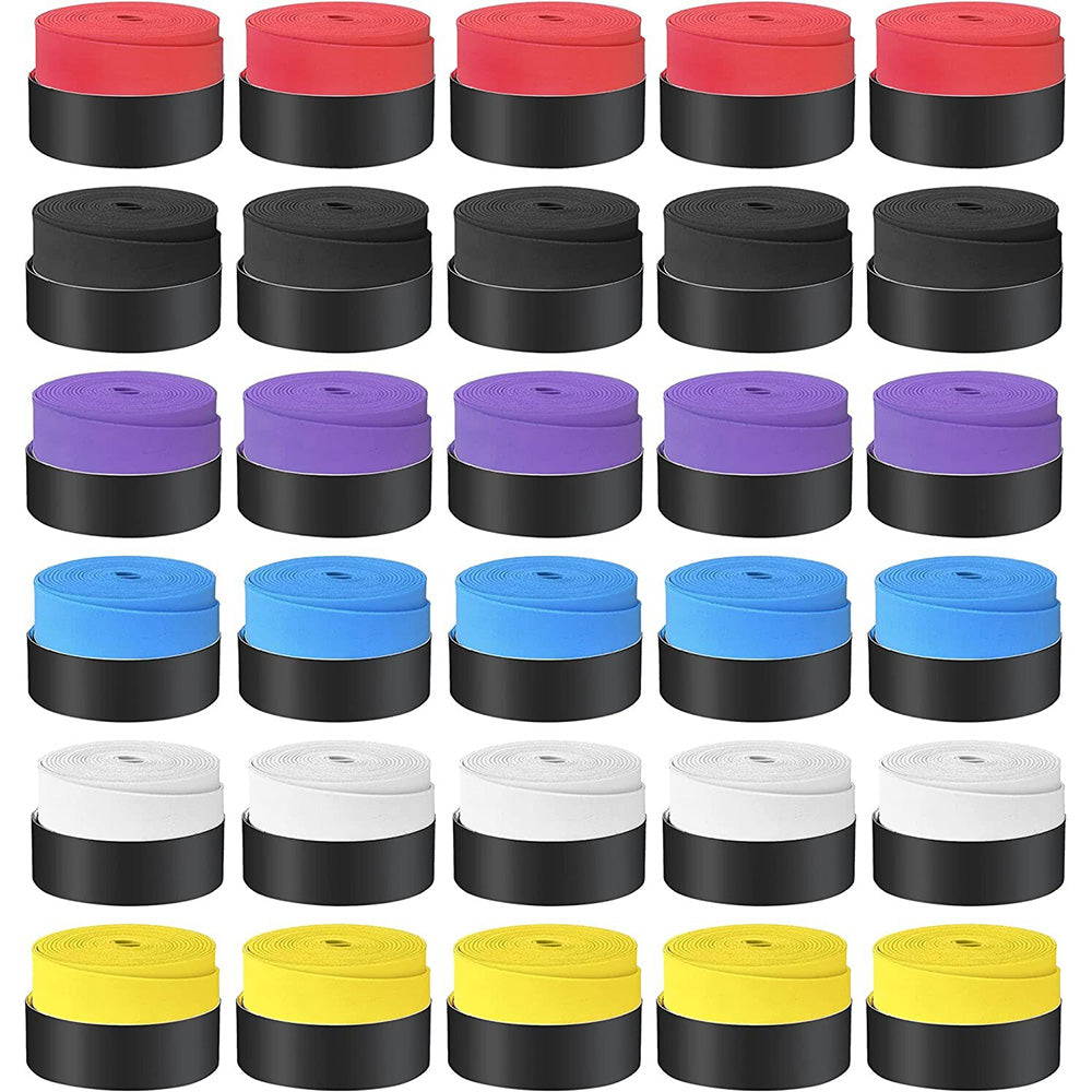 30PCS Racket Grip Tape Non-Slip Sweat-Absorbent Overgrips for Tennis & Badminton