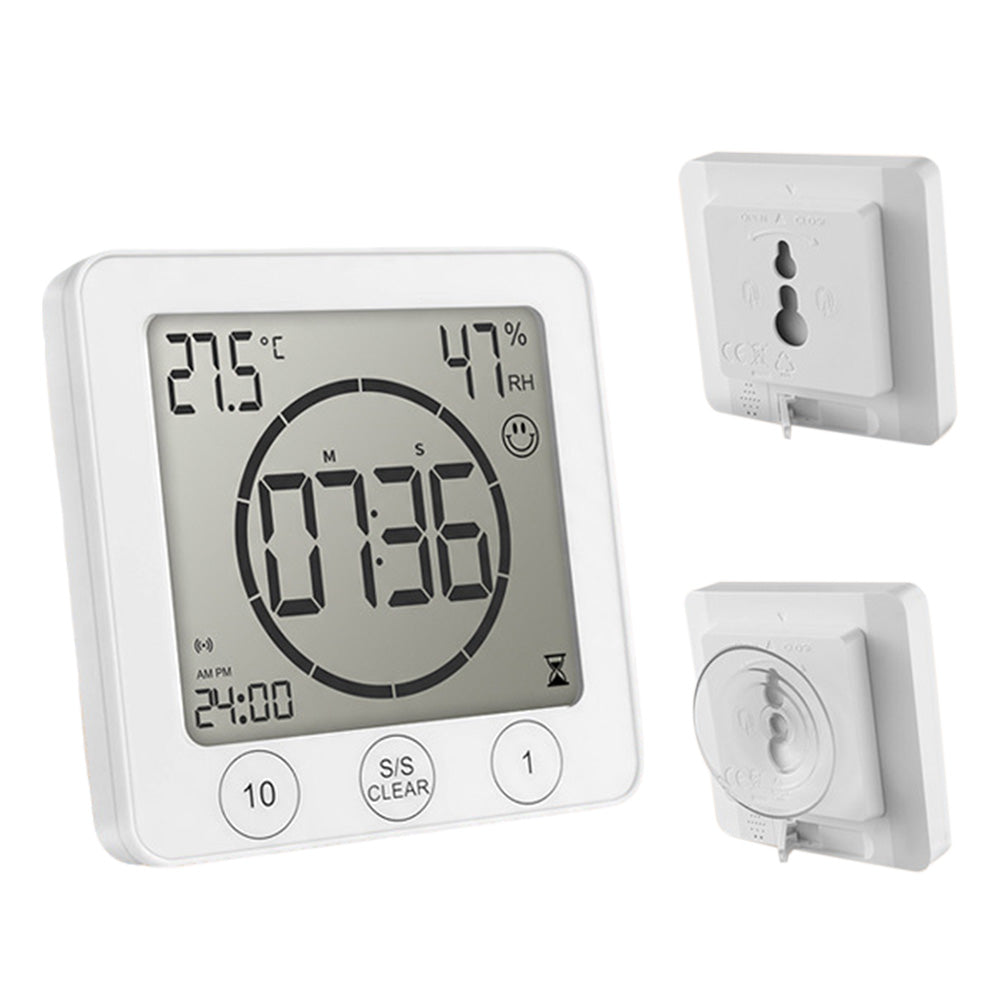 Digital Shower Clock Hygrometer Indoor Thermometer with Timer