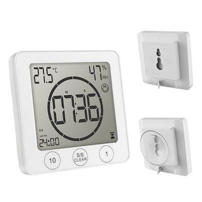 Digital Shower Clock Hygrometer Indoor Thermometer with Timer