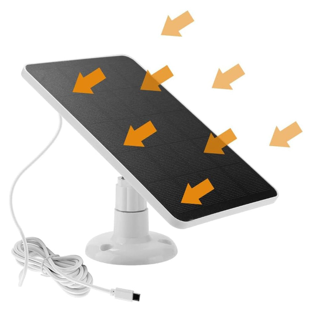 10W Solar Panel with Adjustable Stand for Outdoor Camera Security Lights