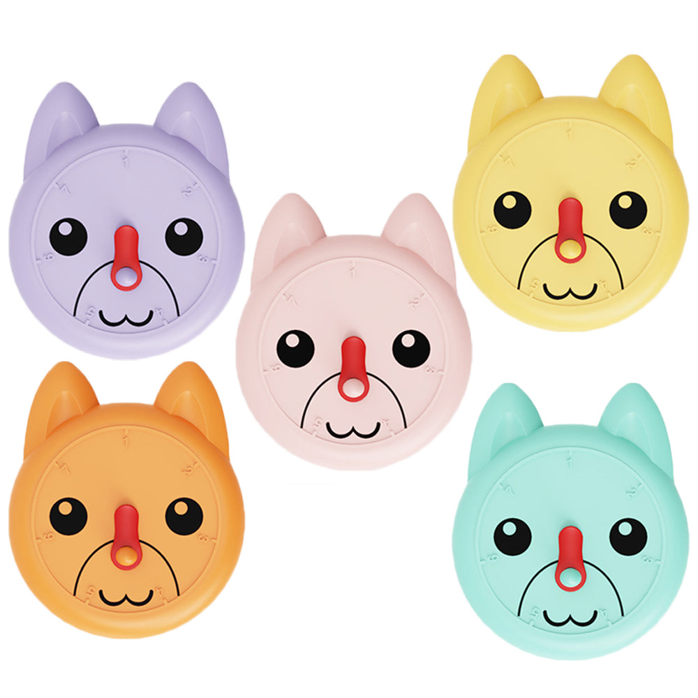 5Pcs Reusable Pet Wet Food Can Covers Silicone Can Lids for Dog Cat Food - Dog Shape