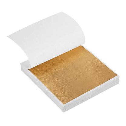 100 PCS Imitation Gold Silver Leaf Sheets-Gold