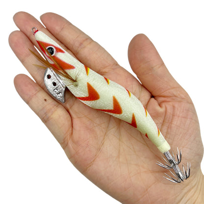 10PCS Egi Squid Jigs Jags Saltwater Glow Squid Lures Luminous Cuttlefish Sleeve Fishing Jigs