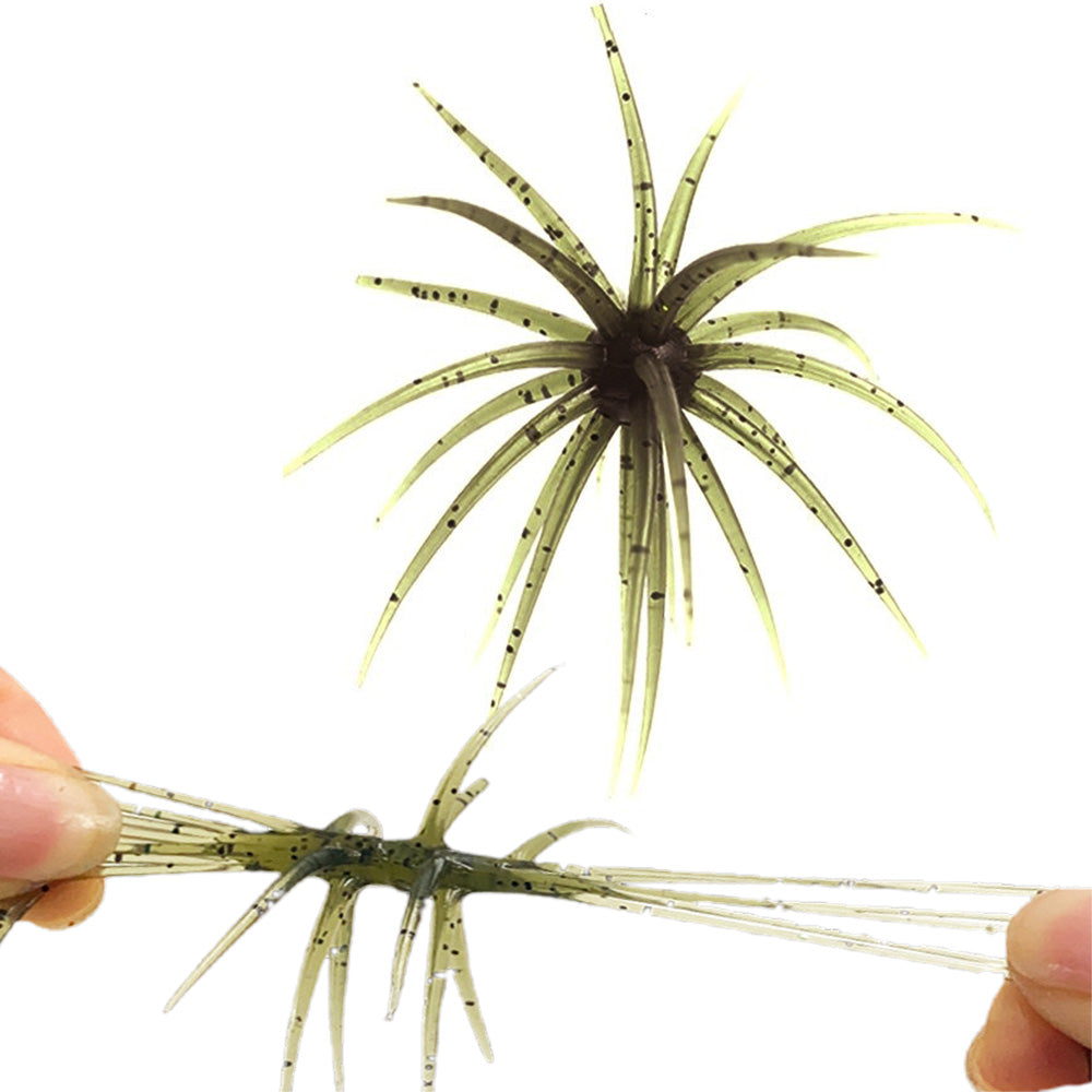 2 PCS Lifelike Floating Sea Urchin Soft Bait- Green