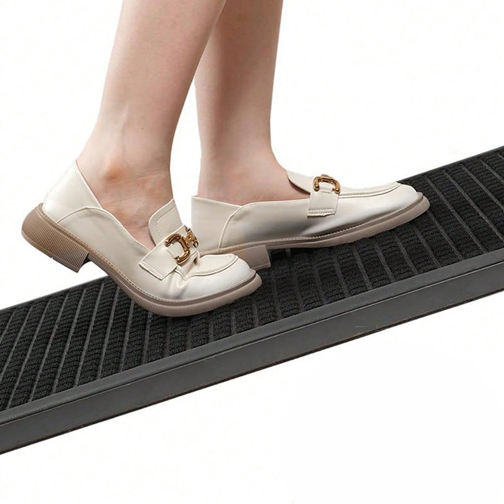 PVC Entrance Floor Mat with Slip Resistant Rubber Backing - Black