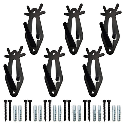 6Pcs European Mount Skull Hanger Deer Antler Bracket Heavy Duty Stainless Steel