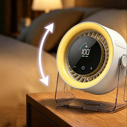 Desk Fan with 100 Speeds Display and 120 Degree Rotation - Lemon Yellow