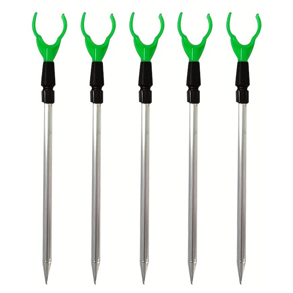 Five Piece Telescopic Aluminum Fishing Rod Holder Set-S