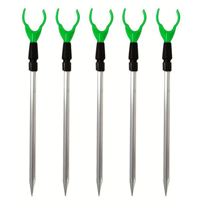 Five Piece Telescopic Aluminum Fishing Rod Holder Set-S