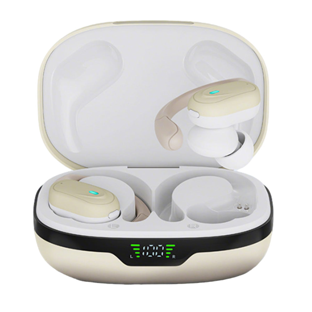 Wireless Earbuds Bluetooth Headphones IPX5 Waterproof Earphones for Workout Running-Beige