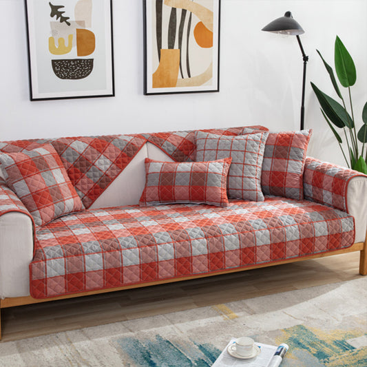 Soft Couch Cover Washable Furniture Protector for Dogs Non-Slip Sofa Slipcover -Red