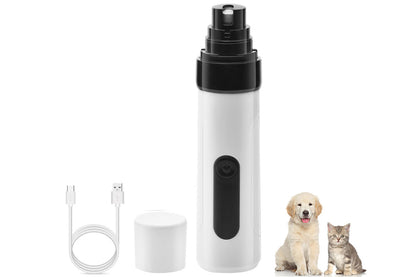 2Pcs Silent Pet Nail Grinder Dog Nail Trimmer Grooming Smoothing Tool