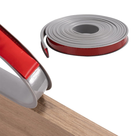 U-Shape Edge Banding Self Adhesive Edge Banding Corner and Collapsible Edge Protector for Cabinet Repair Grey
