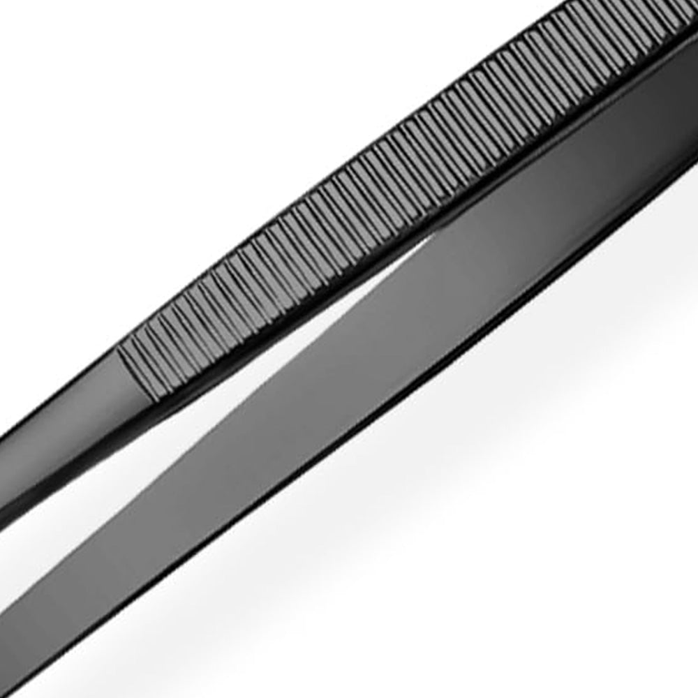 2 Pack 30cm BBQ Tongs Stainless Steel Round and Straight Head for Grilling Cooking-Black