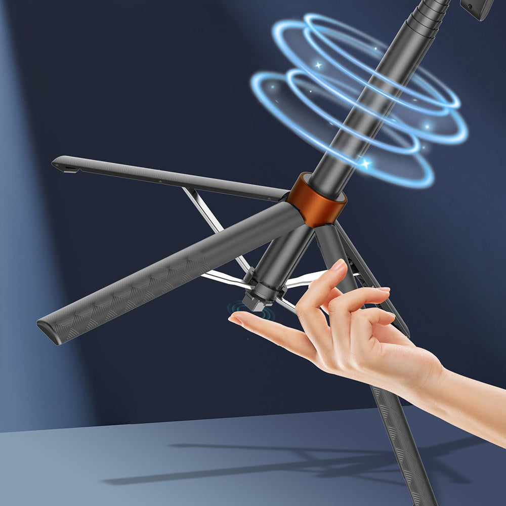 AI Face Tracking Selfie Stick Tripod with Light
