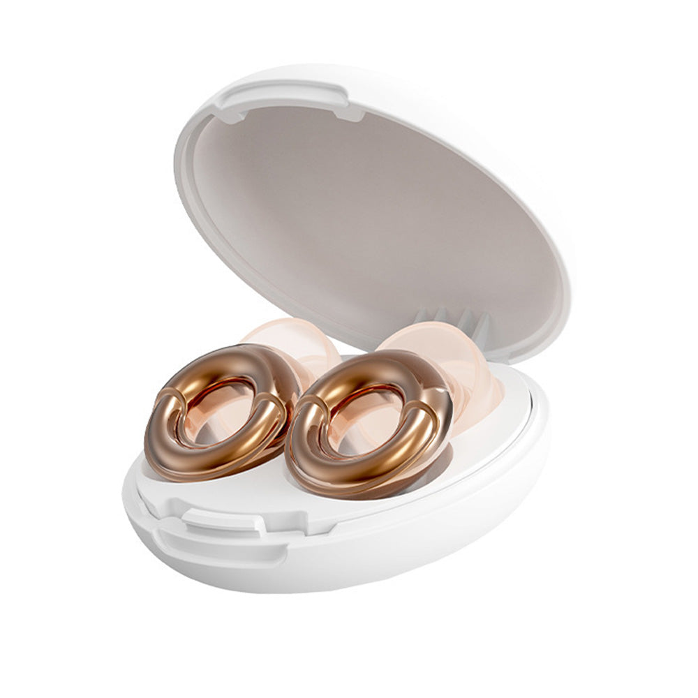 Silicone Noise Reduction Earplugs with 3 Pairs of Ear Tips - Gold