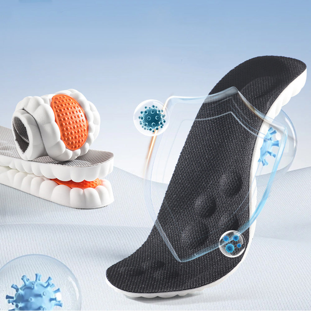 Pair of 4D Cloud-Soft Comfort Soles Cushioning Arch Support Insoles