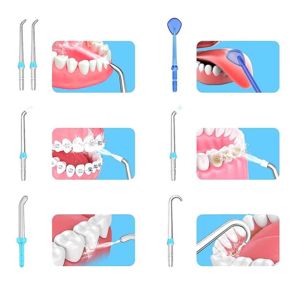 8 PCS Nozzle Set Replacement Replacement Tips for Waterpik Water Flosser and Dental Flosser