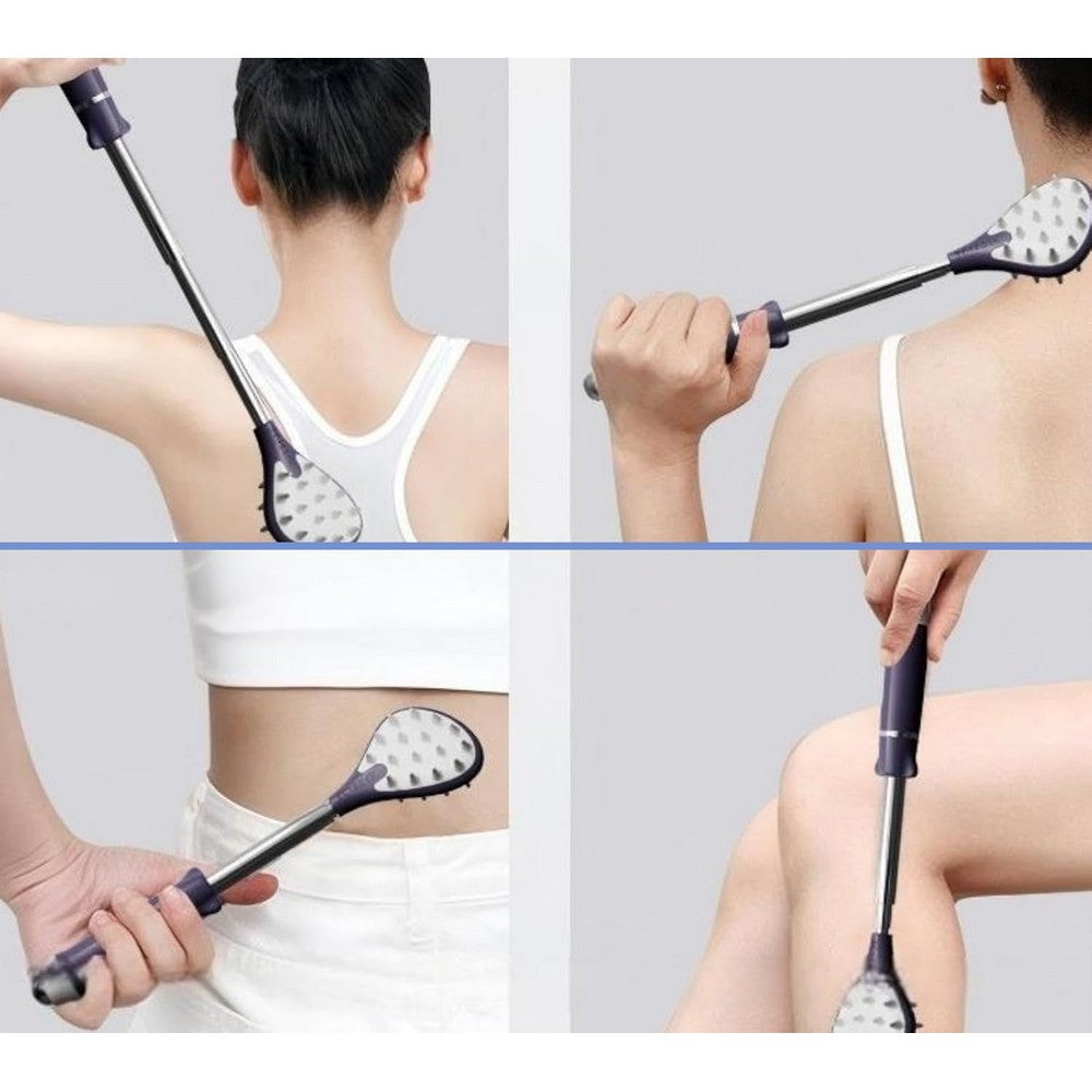 Extendable Back Scratcher Telescopic Itch Reliever for Back Neck and Feet-Purple
