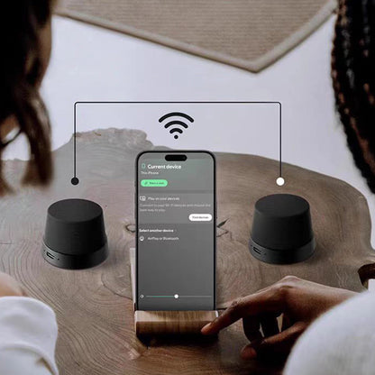 2-in-1 Portable Bluetooth Speaker and Phone Stand Gift for Birthday Christmas Black