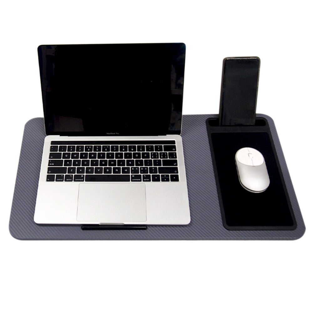 Laptop Lap Desks for Adults Portable Laptop Desk with Mouse Pad and Phone Holder-Grey