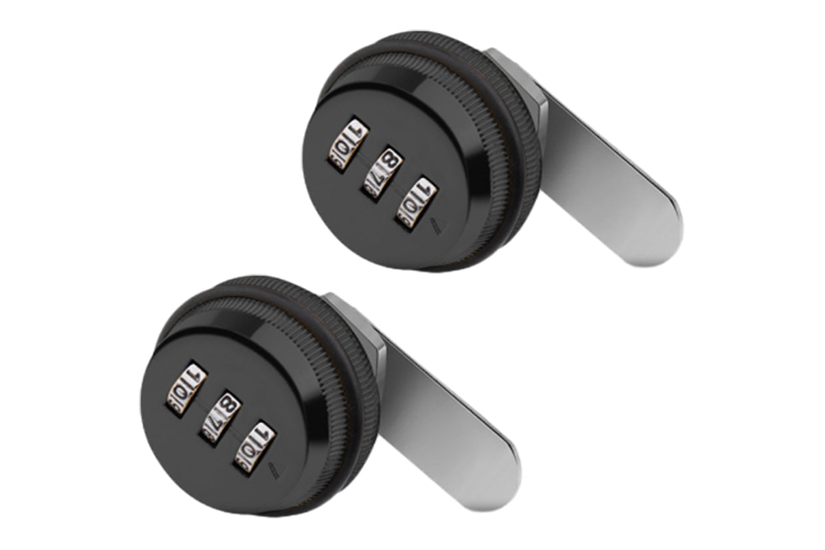 2 Piece 3 Digital Code Combination Cam-Lock - Black