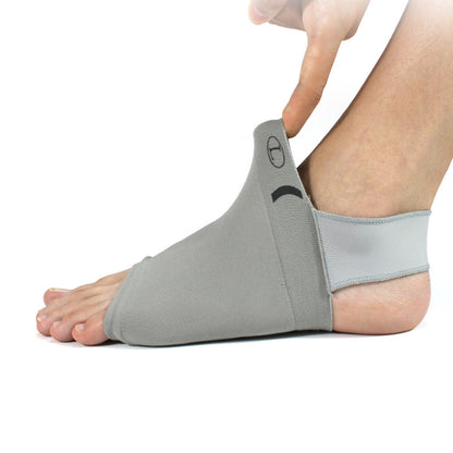 Arch Support Soft Pad Brace Sleeve Ankle Foot Wrap For Feet Flat-Grey
