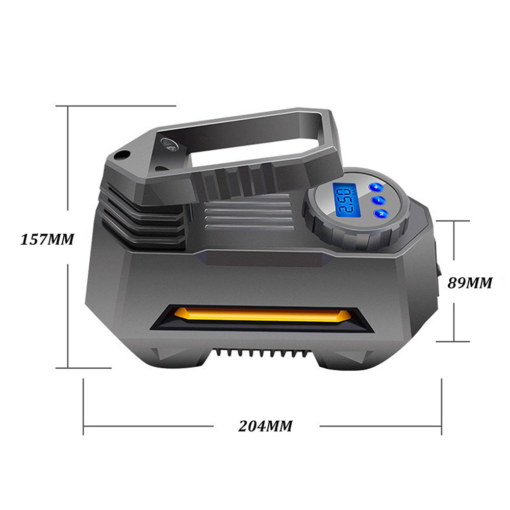 12V Tire Inflator Emergency LED Light Compressor Air Pump with Digital Display for Car Tires