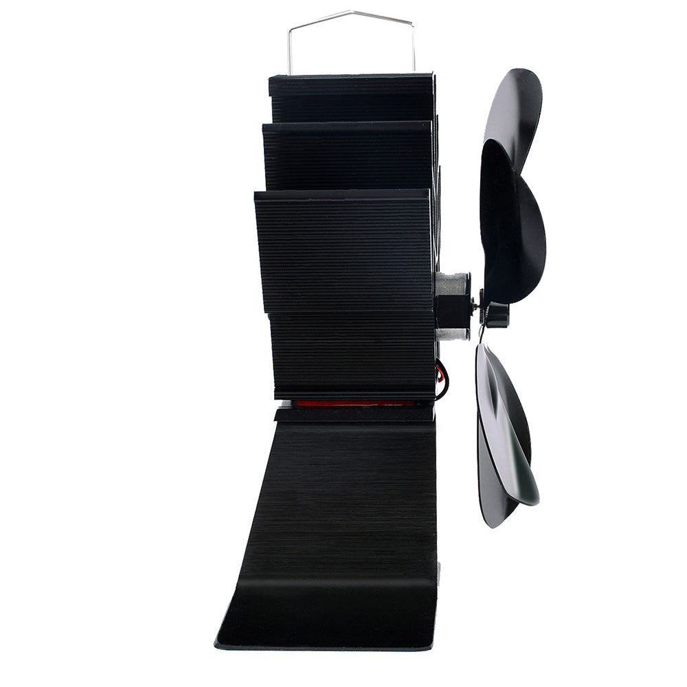 5-Blade Fireplace Fan for Wood Burning Stove Silent Heat Powered Stove Fan