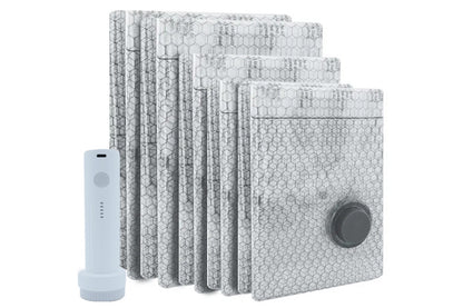 12Pcs Travel Vacuum Storage Bags with Electric Pump Space Saver Packing Bags