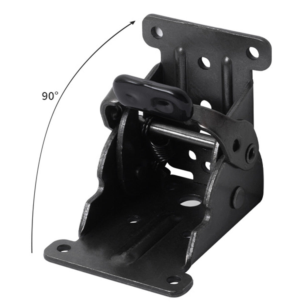 4Pcs Self Locking Folding Hinge for Tables Chairs and Workbenches-Black